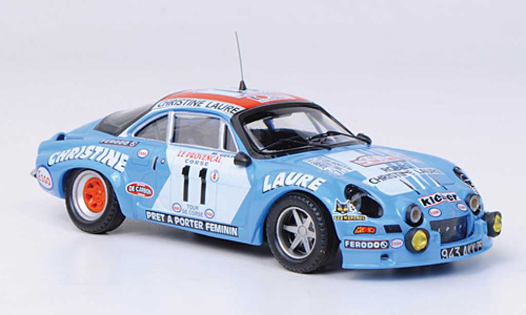 Alpine A110 1/43 Trofeu No.11 Christine Laure J.Henry / M.Gelin Tour de Corse 1975 miniature
