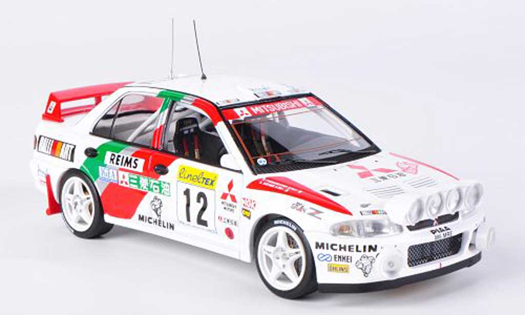 Mitsubishi Lancer Evolution II 1/43 HPI Evolution II No.12 A.Aghini / S.Farnocchia Rally Monte Carlo 1995 miniature