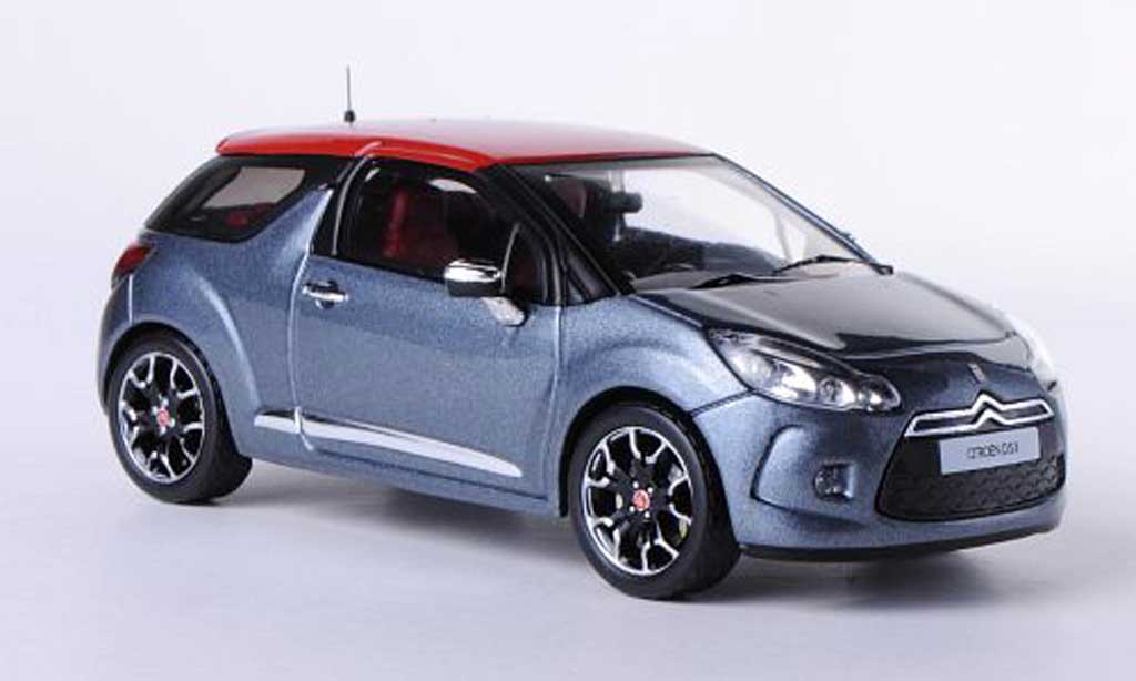 DS Automobiles DS3 1/43 IXO grey/red 2011 diecast model cars