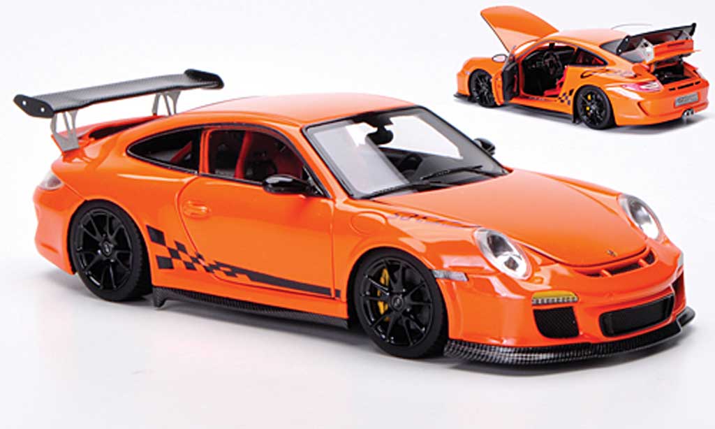 Porsche 997 GT3 RS 1/43 FrontiArt GT3 RS 2010 orange/black diecast model cars
