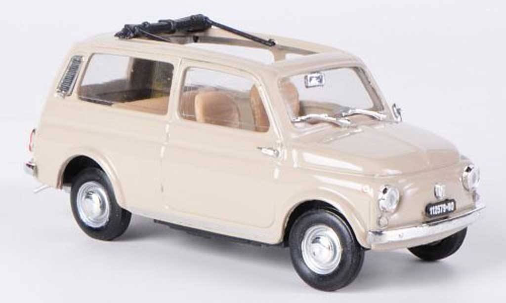 Fiat 500 1/43 Brumm Giardiniera beige Faltdach geoffnet 1965 miniature