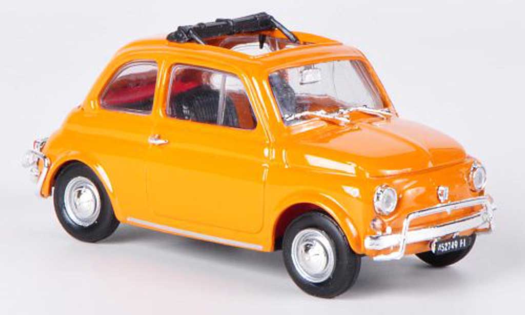 Fiat 500 L 1/43 Brumm L orange offenes Faltdach 1968 miniature