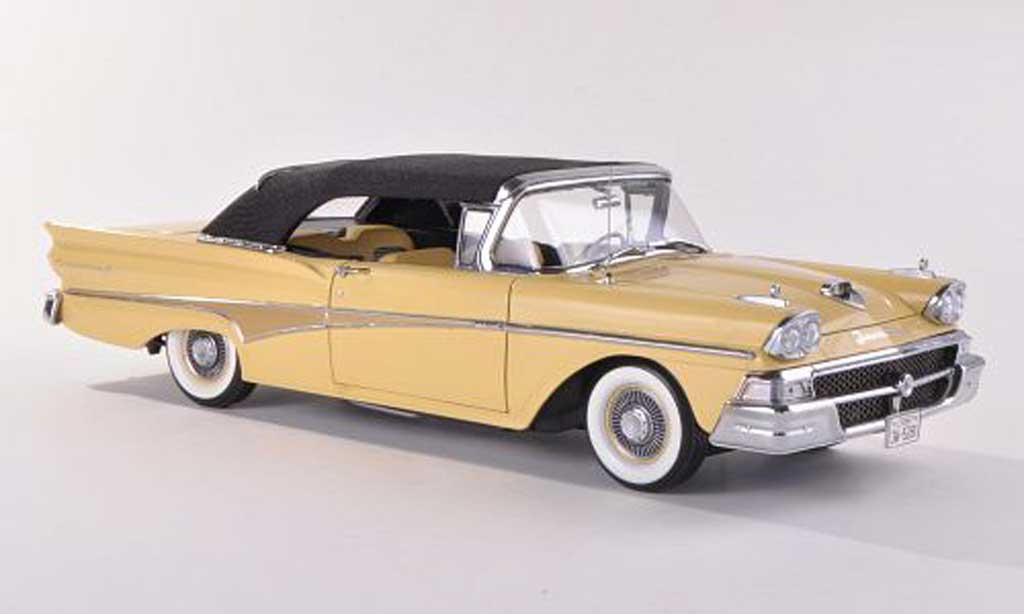 Ford Fairlane 1958 1/18 Sun Star Convertible jaune Verdeck geschlossen miniature
