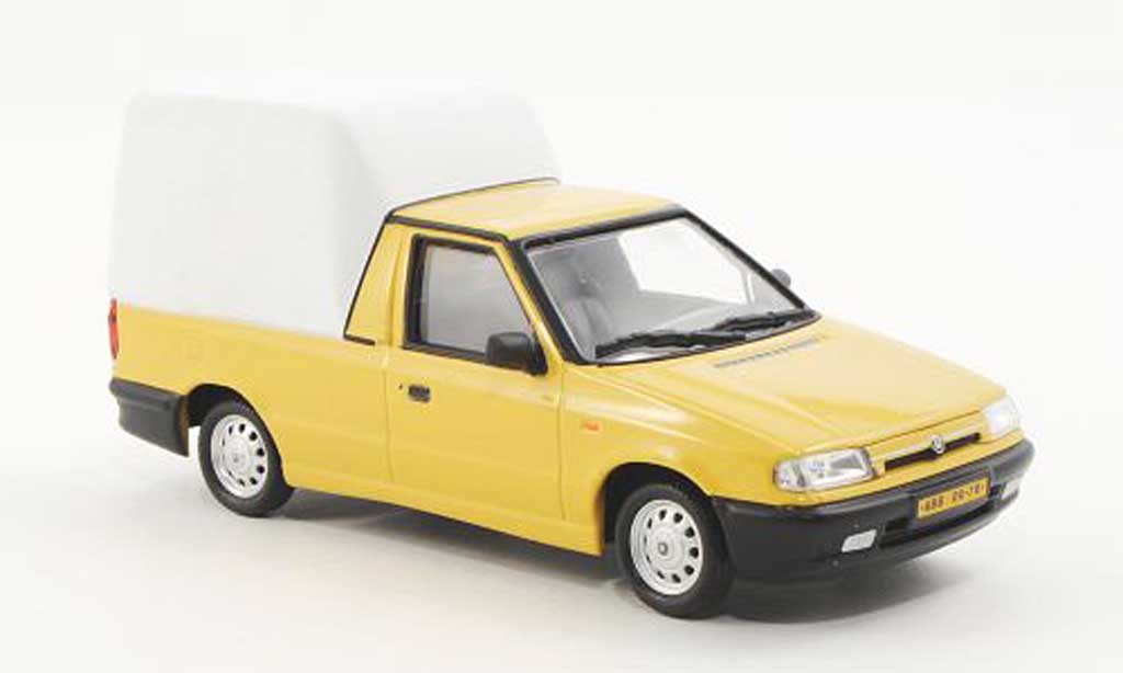 Skoda Felicia 1/43 Abrex Pick-Up jaune/blanche 1996 miniature