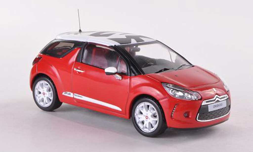 DS Automobiles DS3 1/43 IXO Sport Chic red/white 2011 diecast model cars