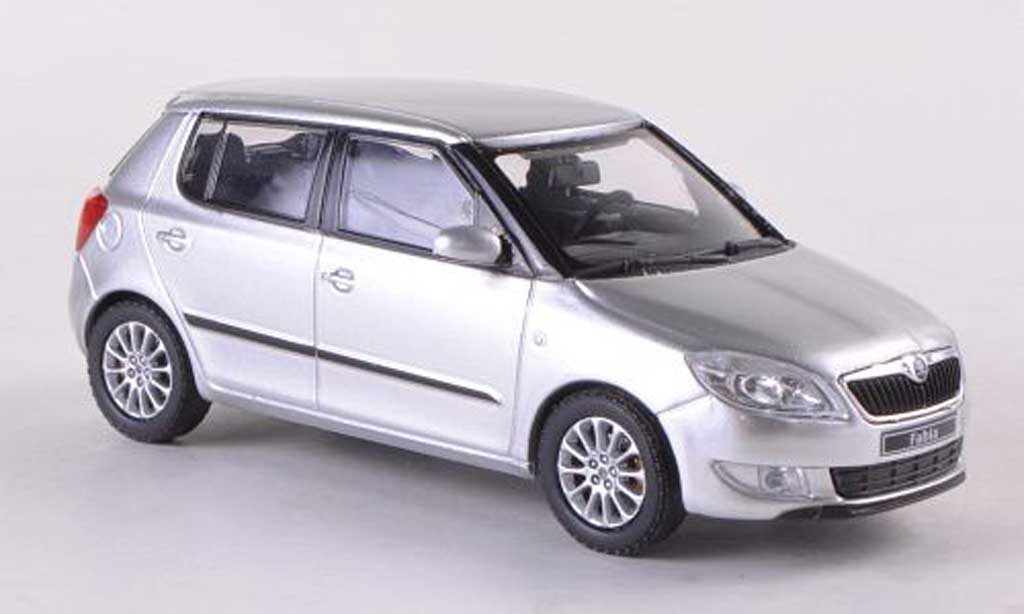 Skoda Fabia II 1/43 Abrex grise Facelift 2010 miniature