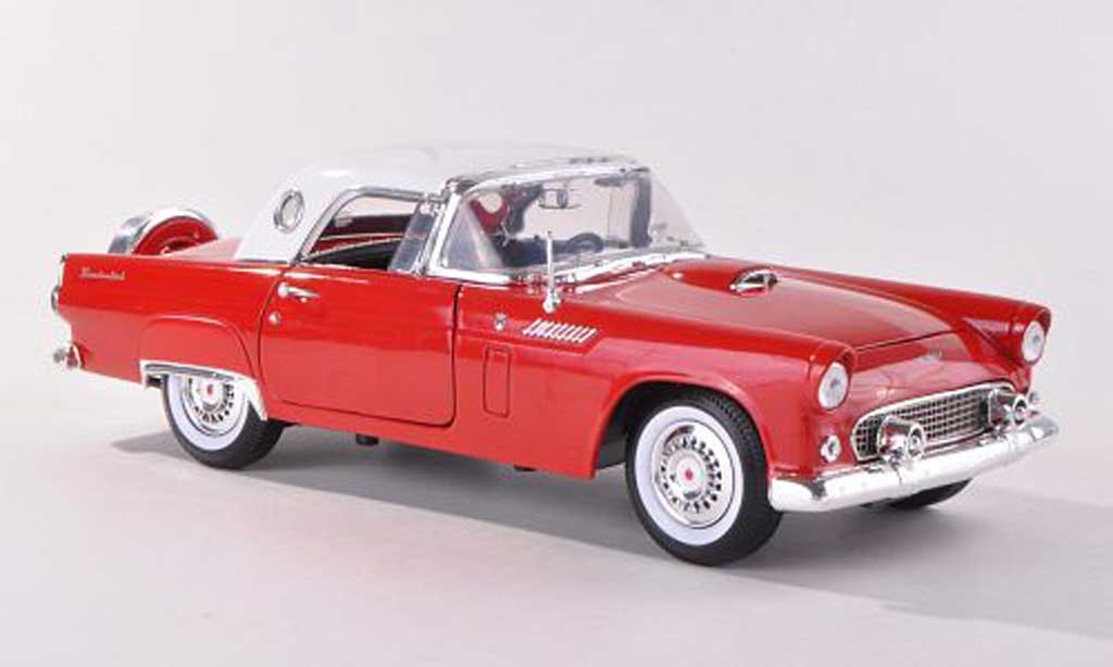 Ford Thunderbird 1956 1/18 Motormax Hardtop rouge/blanche miniature