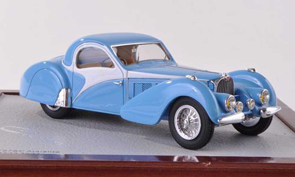 Bugatti 57 SC 1/18 Chromes SC Atalante bleu/blanche 1937 miniature