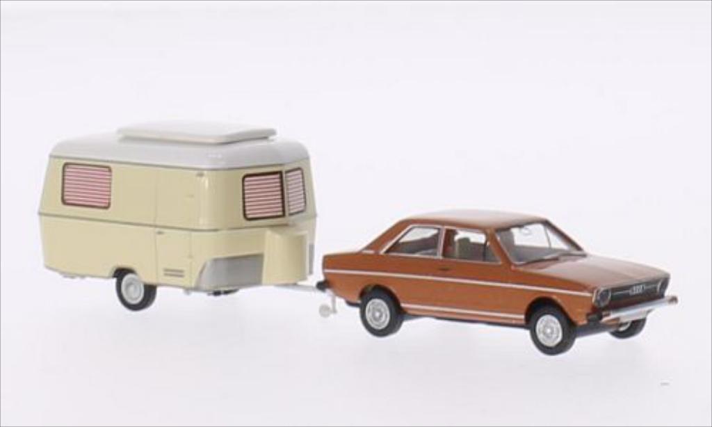 Audi 80 1/87 Brekina marron miniature