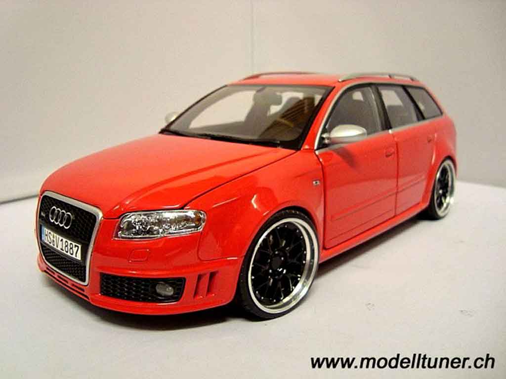 Audi RS4 1/18 Minichamps avant red jantes 19 pouces bbs rs diecast model cars