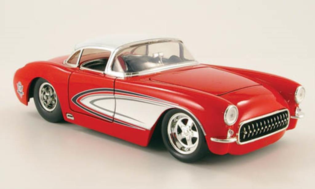 Chevrolet Corvette C1 1/24 Jada Toys Toys C1 rouge/blanche 1957 miniature