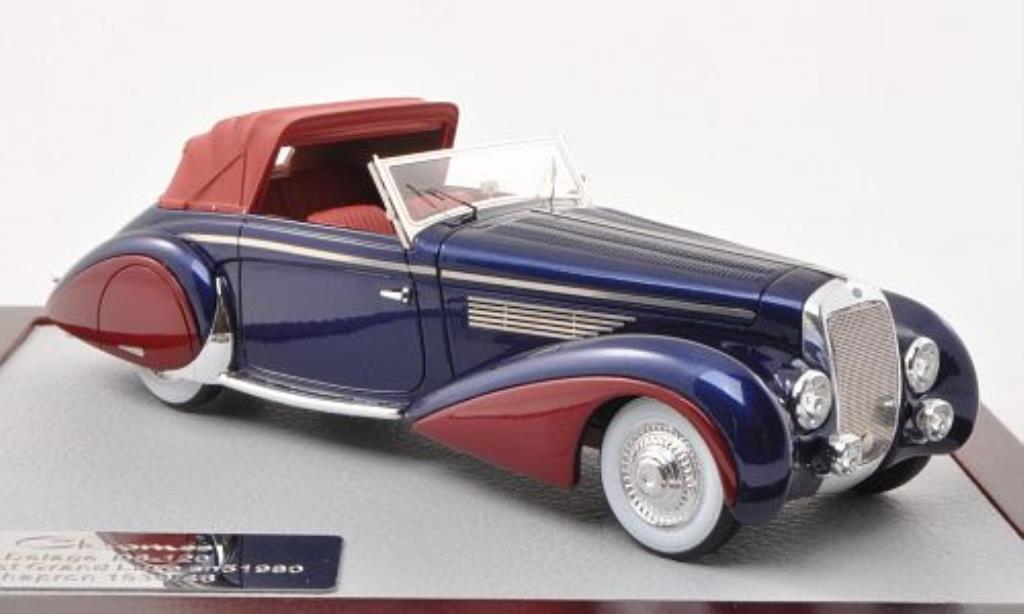 Delage D8-120 1/43 Chromes Cabriolet Grand Luxe Chapron bleu/rouge 1946 miniature
