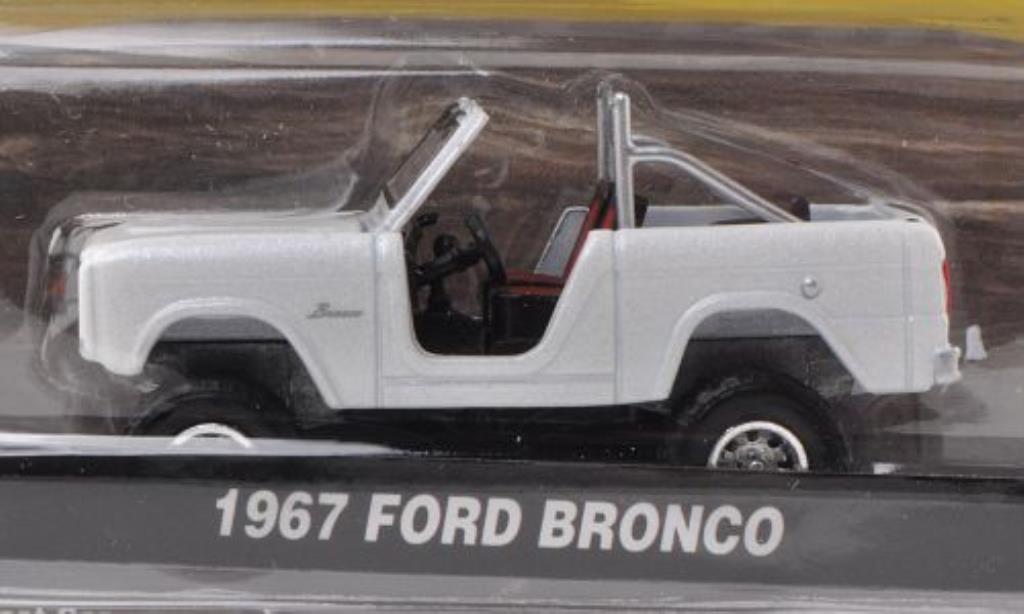 Ford Bronco 1/64 Greenlight blanche 1967 miniature