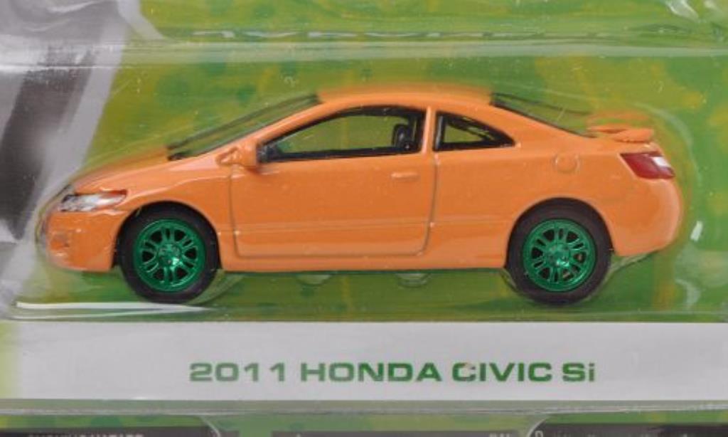Honda Civic 1/64 Greenlight Si orange-beige Special Version 2011 miniature
