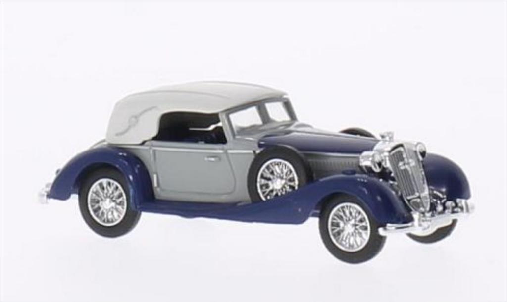 Horch 853 1/87 Busch Cabriolet geschlossen grise/bleu 1933 miniature