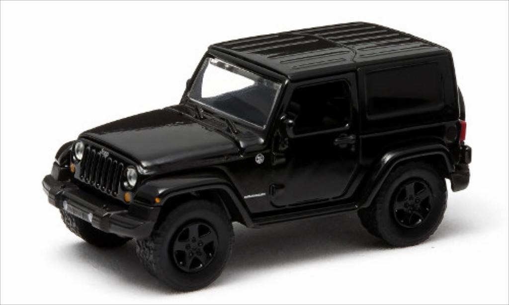 Jeep Wrangler 1/64 Greenlight noire/Dekor 2014 miniature