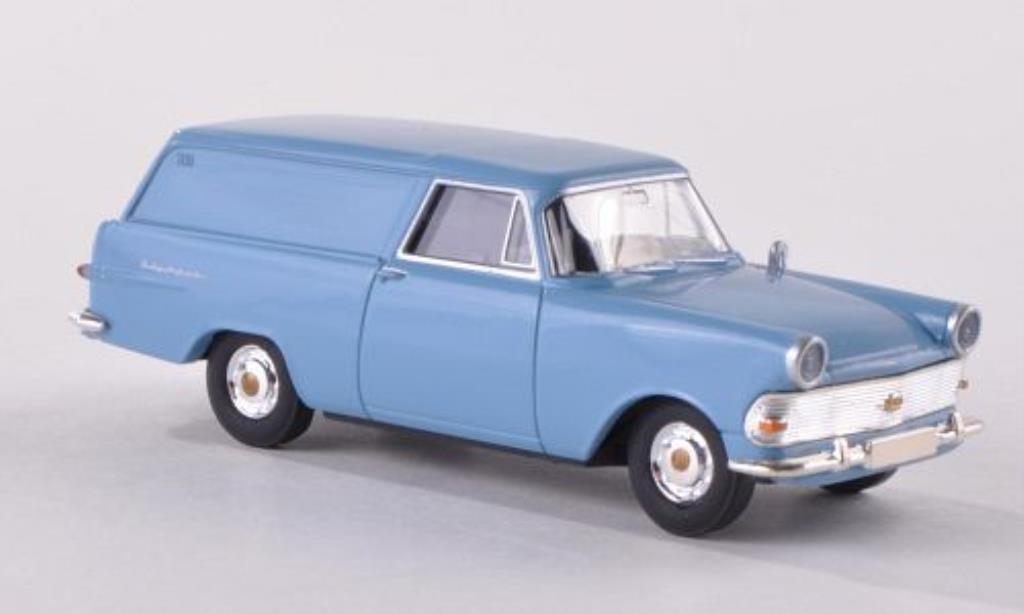 Opel Rekord 1/87 Brekina PII Kasten bleu miniature