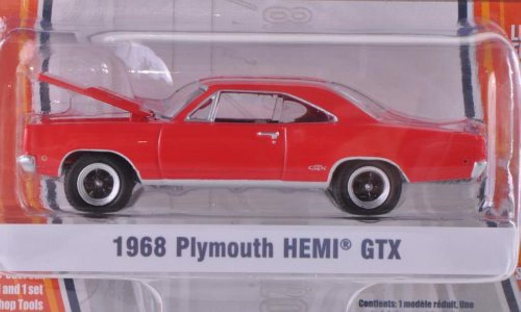 Plymouth GTX 1/64 Greenlight HEMI rouge 1968 miniature
