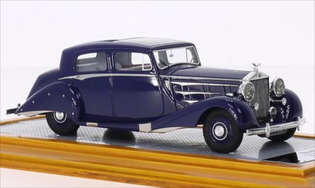Rolls Royce Phantom 1/43 Ilario III Sedanca De Ville Hooper bleu RHD 1937 miniature
