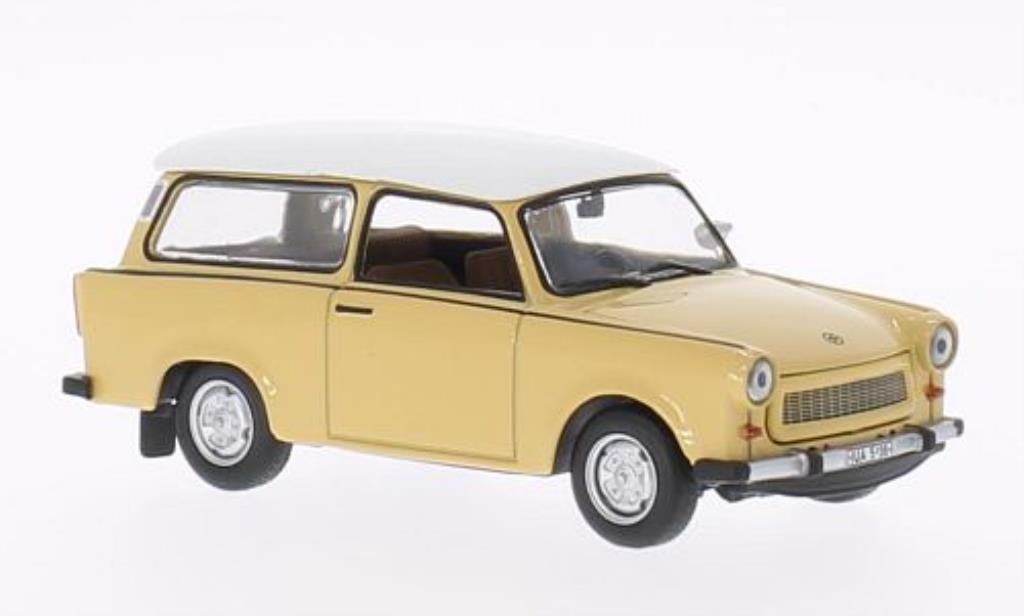 Trabant 601 1/43 WhiteBox Universal beige/blanche 1965 miniature