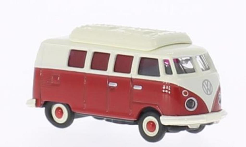 Volkswagen T1 1/87 Schuco Bus Camper rouge/blanche miniature