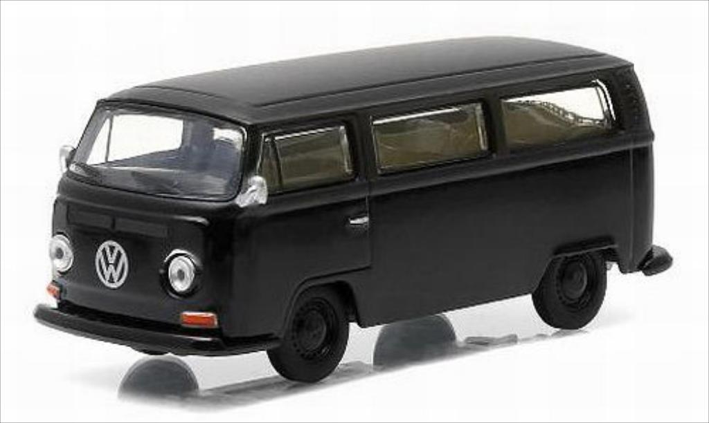 Volkswagen T2 1/64 Greenlight Bus noire/matt-noire 1968 miniature