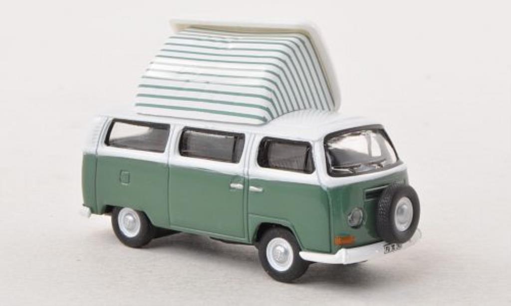 Volkswagen T2 1/87 Schuco Camper grun/blanche miniature