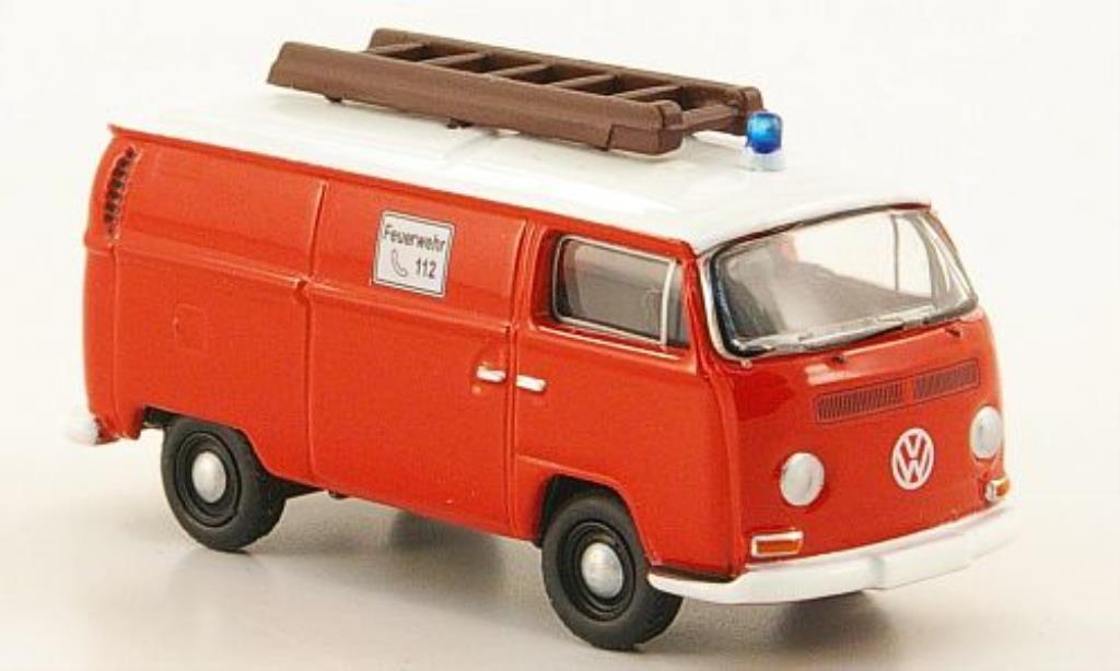 Volkswagen T2 1/87 Bub Kasten Feuerwehr rosso/bianco modellino in miniatura
