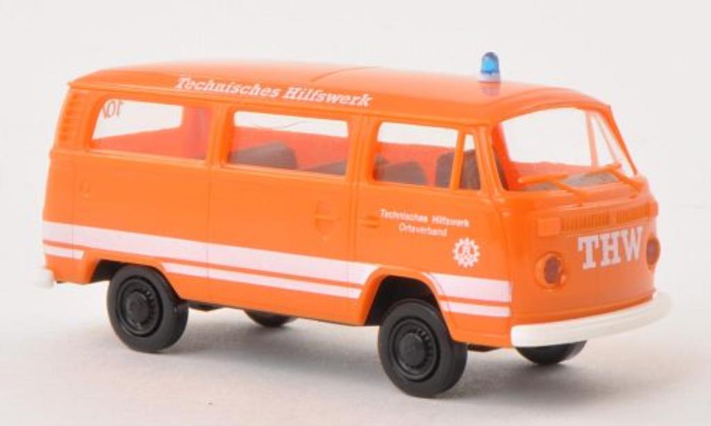 Volkswagen T2 1/87 Brekina Kombi THW orange miniature