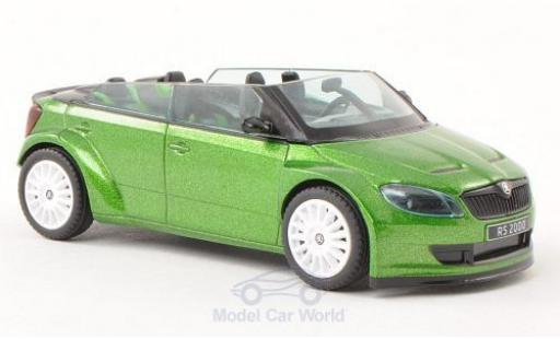 Skoda Fabia 1/43 Abrex RS2000 Concept Car mit blancheen Felgen metallic-verte miniature