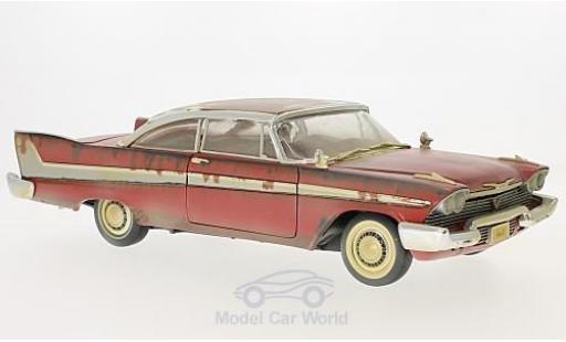 Plymouth Fury 1/18 Auto World rouge Christine 1958 Dirty Version miniature