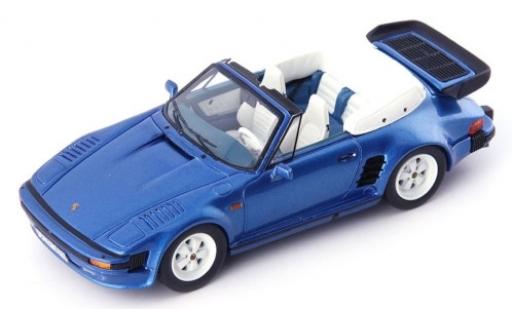 Porsche 930 1/43 AutoCult 911 SE Flatnose Cabriolet metallic-blue 1988 diecast model cars