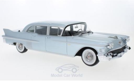 Cadillac Fleetwood 1/18 BoS Models 75 Limousine metallic-hellbleue 1958 miniature