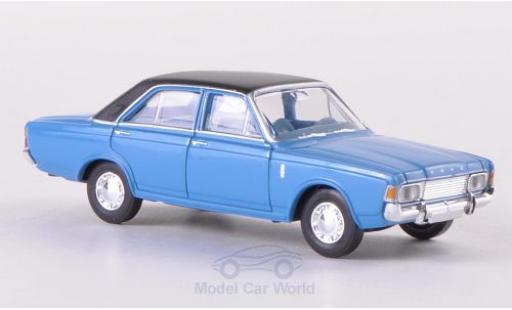 Ford 20M 1/87 Brekina 20m (P7b) bleue/matt-noire miniature