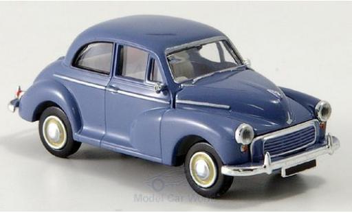 Morris Minor 1/87 Brekina bleue RHD miniature