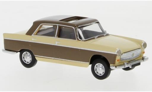 Peugeot 404 1/87 Brekina beige/hellbraun 1961 toit ouvrant ouvert modellautos