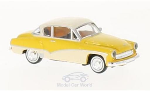 Wartburg 311 1/87 Brekina Coupe jaune/blanche miniature