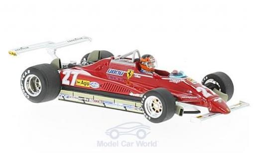 Ferrari 126 1/43 Brumm C2 Turbo No.27 Formel 1 GP Long Beach 1982 mit Fahrerfigur G.Villeneuve coche miniatura