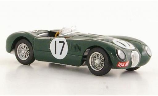 Jaguar C-Type 1/43 Brumm RHD No.17 24h Le Mans 1953 Moss Collection P.Walker/S.Moss miniature