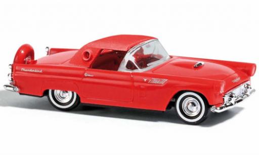 Ford Thunderbird 1/87 Busch Hardtop rouge 1956 miniature