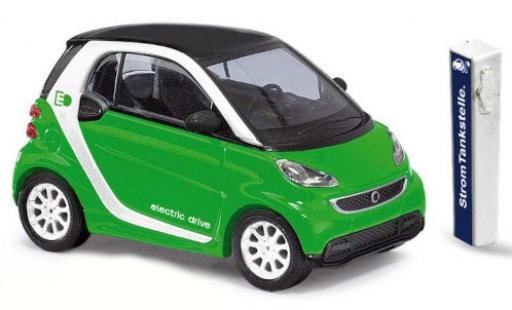 Smart ForTwo 1/87 Busch Fortwo Electric Drive metallise verte 2012