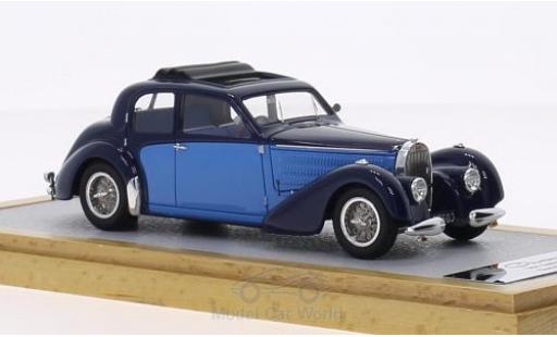 Bugatti 57 S 1/43 Chromes Type Galibier Gangloff Demi Berline dunkelbleue/bleue RHD 1937 sn603 miniature