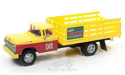 Ford Stake Bed Truck 1/87 Classic Metal Works jaune/rouge Funks Hybrids 1960