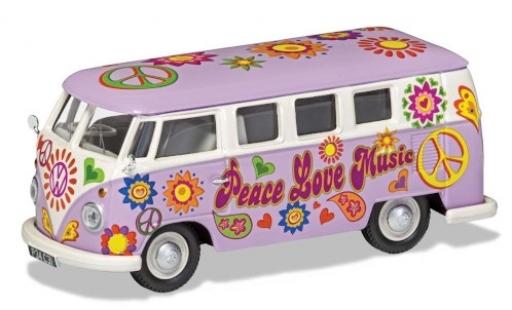 Volkswagen T1 1/43 Corgi Camper Peace Love & Music miniature