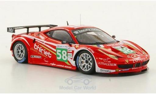 Ferrari 458 Italia GT2 1/43 Fujimi Italia GT2 No.58 Team Luxury Racing 24h Le Mans 2011 P.Thiriet/F.Jakubowski diecast model cars