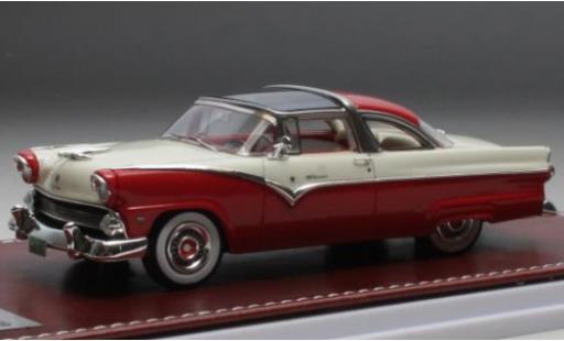 Ford Fairlane 1/43 GIM   Great Iconic Models GIM - Great Iconic Models Crown Victoria metallic-rouge/blanche 1955 miniature