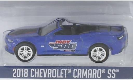 Chevrolet Camaro 1/64 Greenlight bleue 2018 102 Running Indy 500 miniature