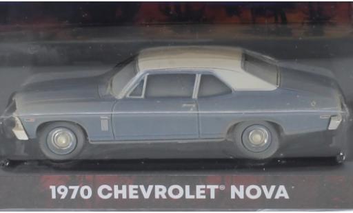 Chevrolet Nova 1/64 Greenlight metallic-blue/matt-white Beverly Hills Cop 1970