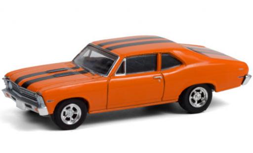 Chevrolet Nova 1/64 Greenlight orange/noire 1968 Bad Boys II miniature