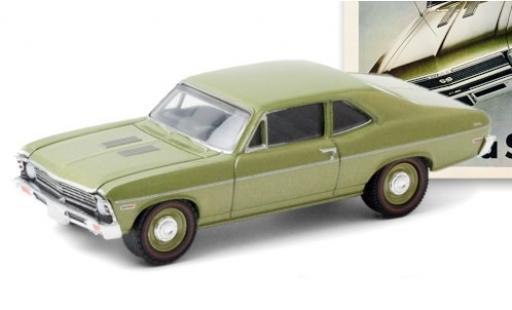Chevrolet Nova 1/64 Greenlight SS metallic-verte 1968 miniature